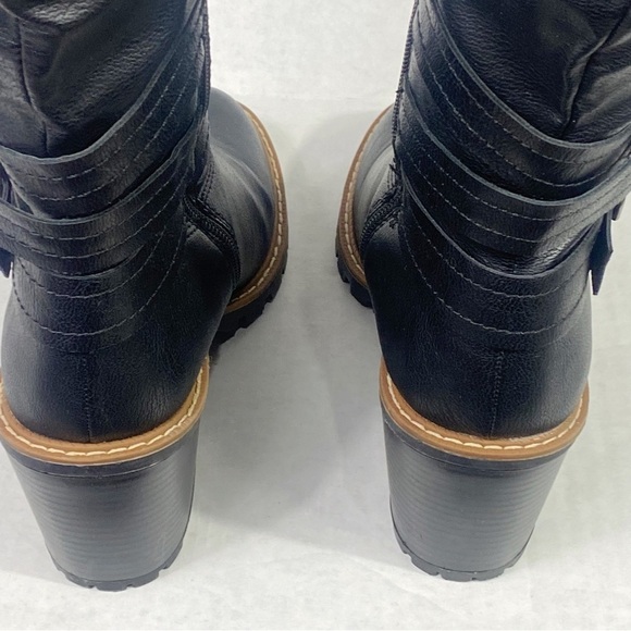 SUN + STONE Viviaan Zipper Buckle Knee-High Boots - Picture 7 of 13